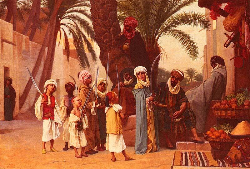Gustave Boulanger A Tale of 1001 Nights oil painting picture